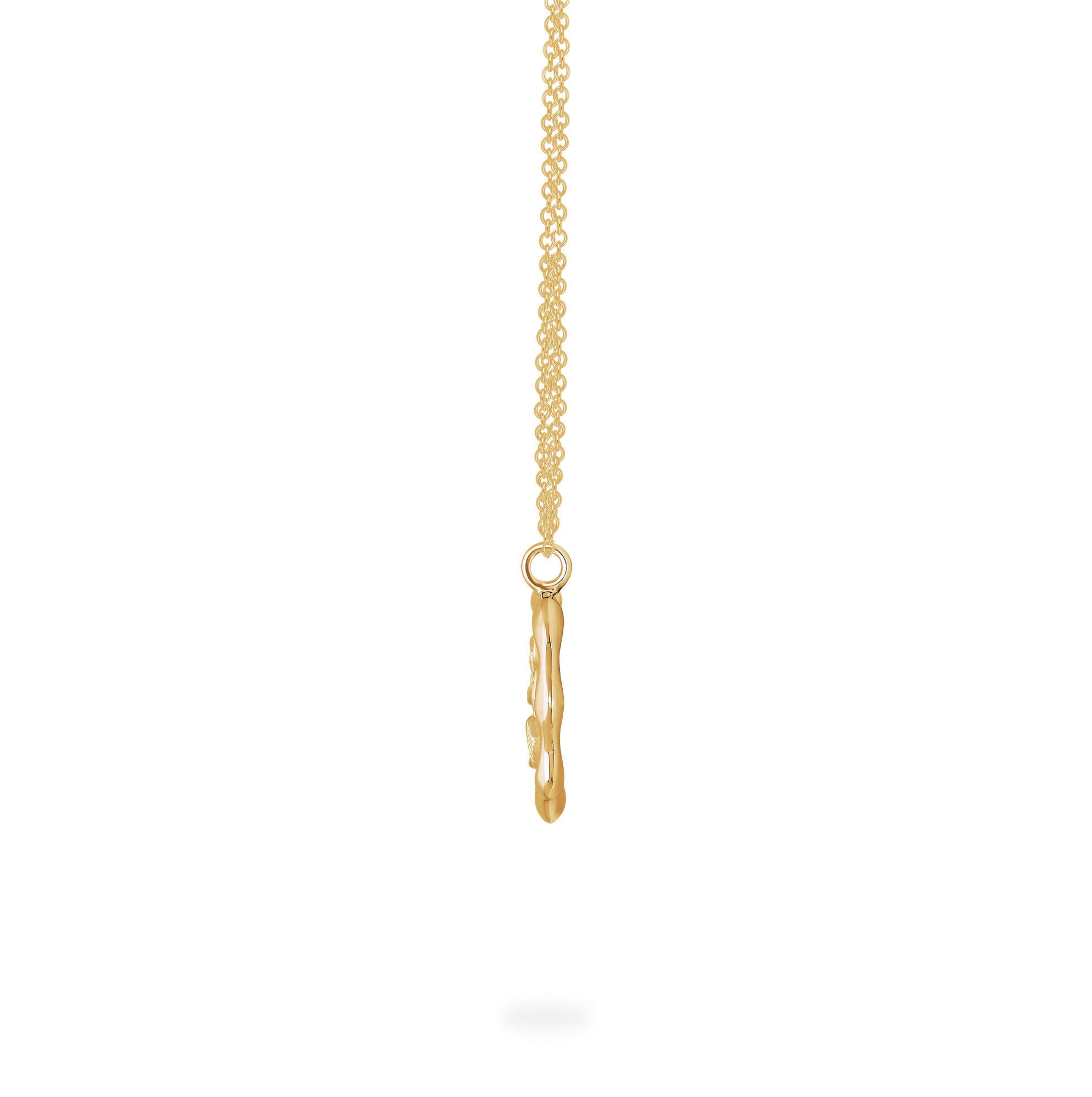 Zodiac Aquarius Pendant in Yellow Gold